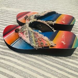 Montana West Multicolor Studded Sandals